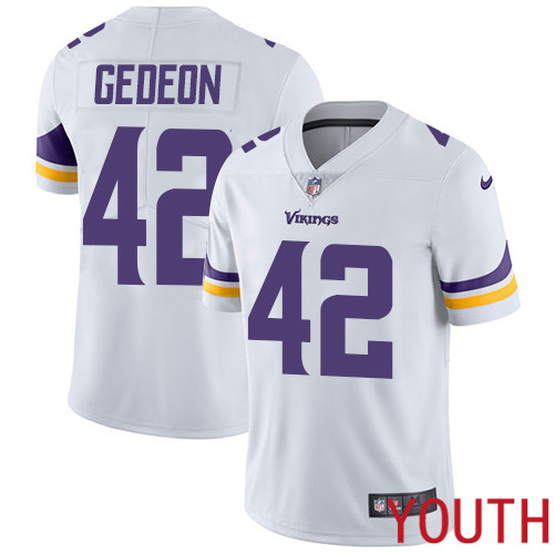 Minnesota Vikings 42 Limited Ben Gedeon White Nike NFL Road Youth Jersey Vapor Untouchable